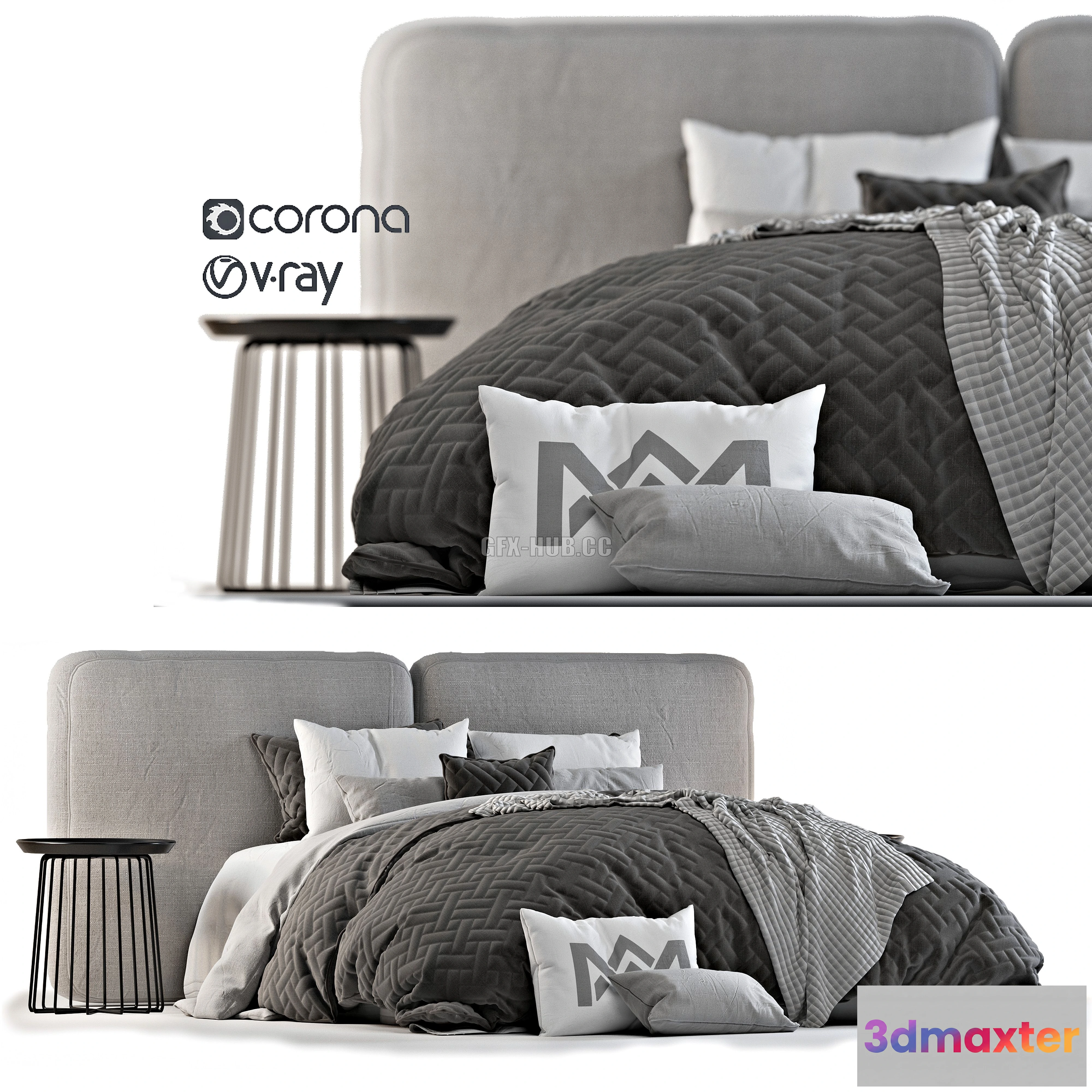 1197106 - FURNITURE 3D MODELS - Adairs Bed 2