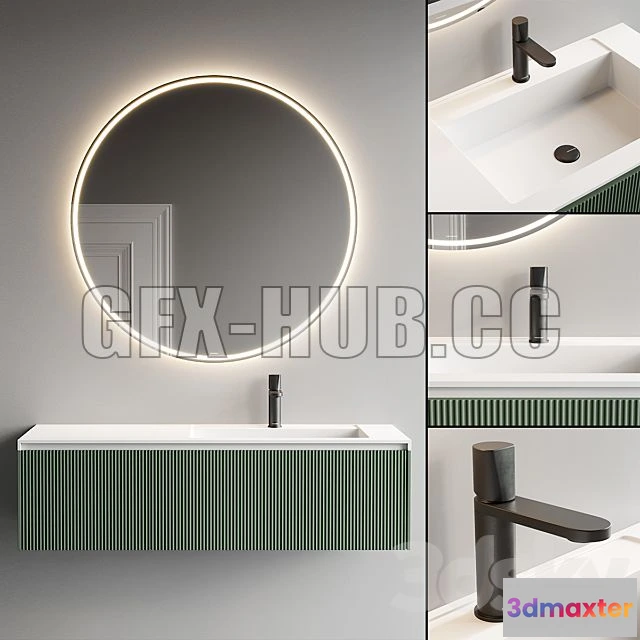 1197336 - FURNITURE 3D MODELS - Antonio Lupi Design Binario Vanity Unit Set 1