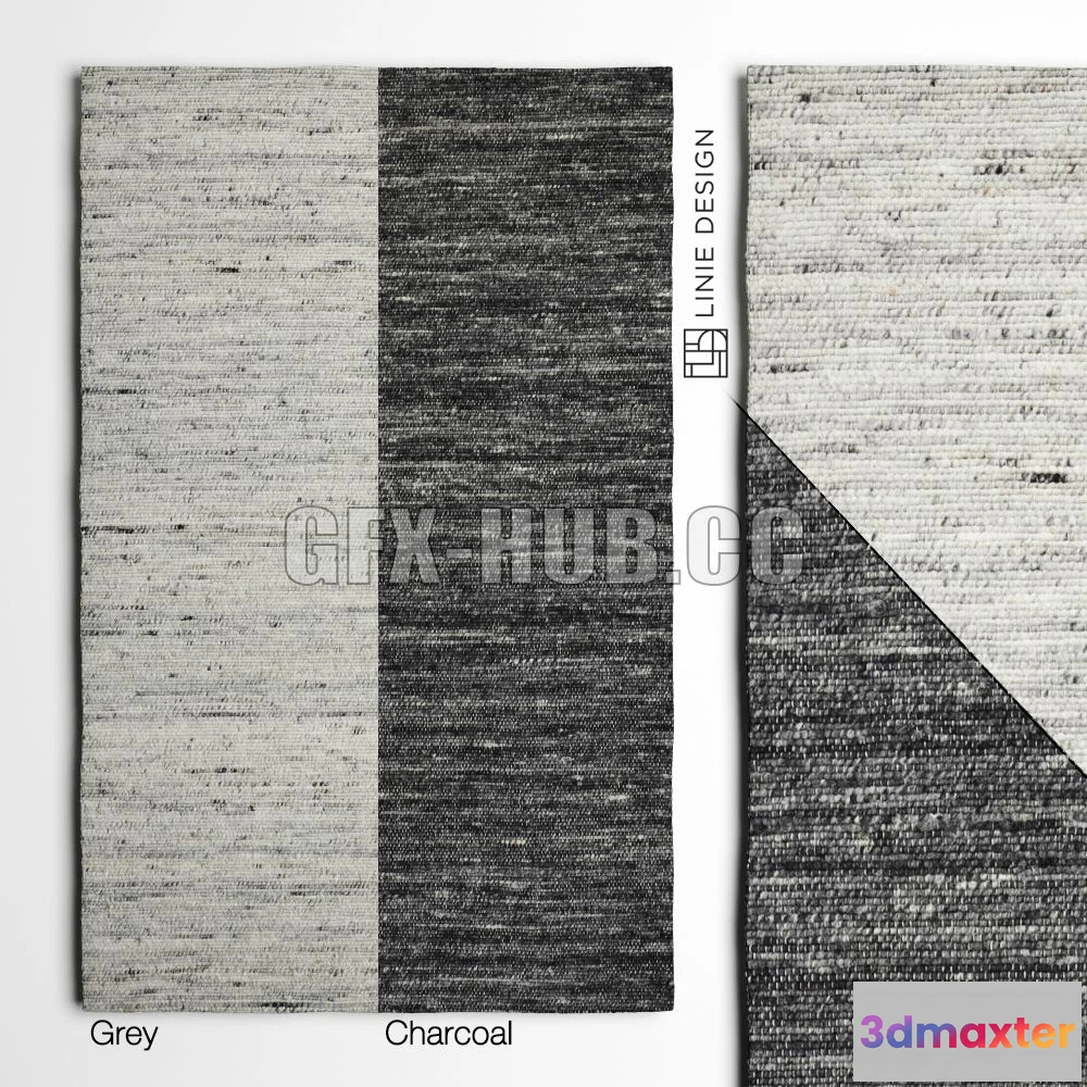 1197394 - FURNITURE 3D MODELS - Ardesia Rugs By Linie Design