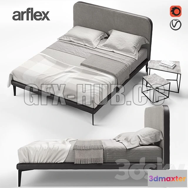 1197400 - FURNITURE 3D MODELS - ARFLEX SUITE bed