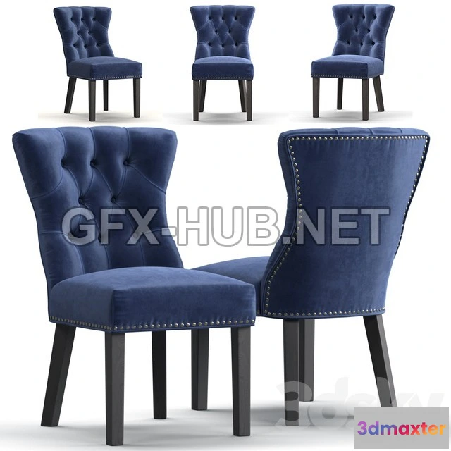 1197402 - FURNITURE 3D MODELS - Arhaus Alexis Dining Chair