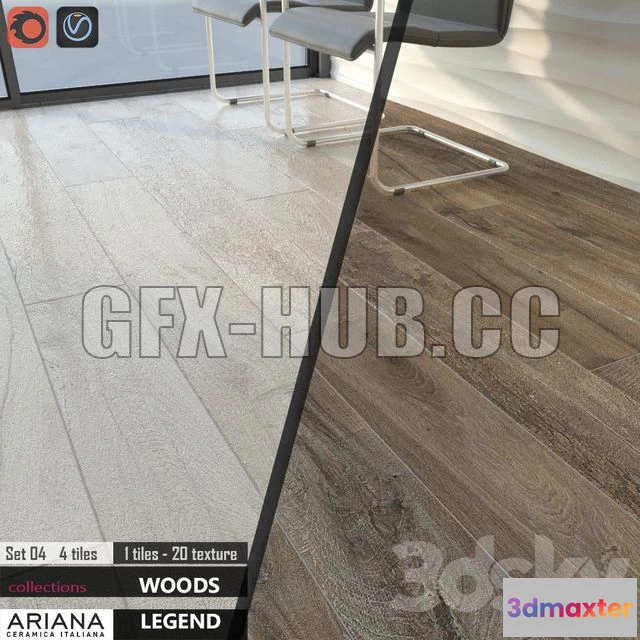 1197406 - FURNITURE 3D MODELS - ARIANA LEGEND HAVANA WHITE Set 04