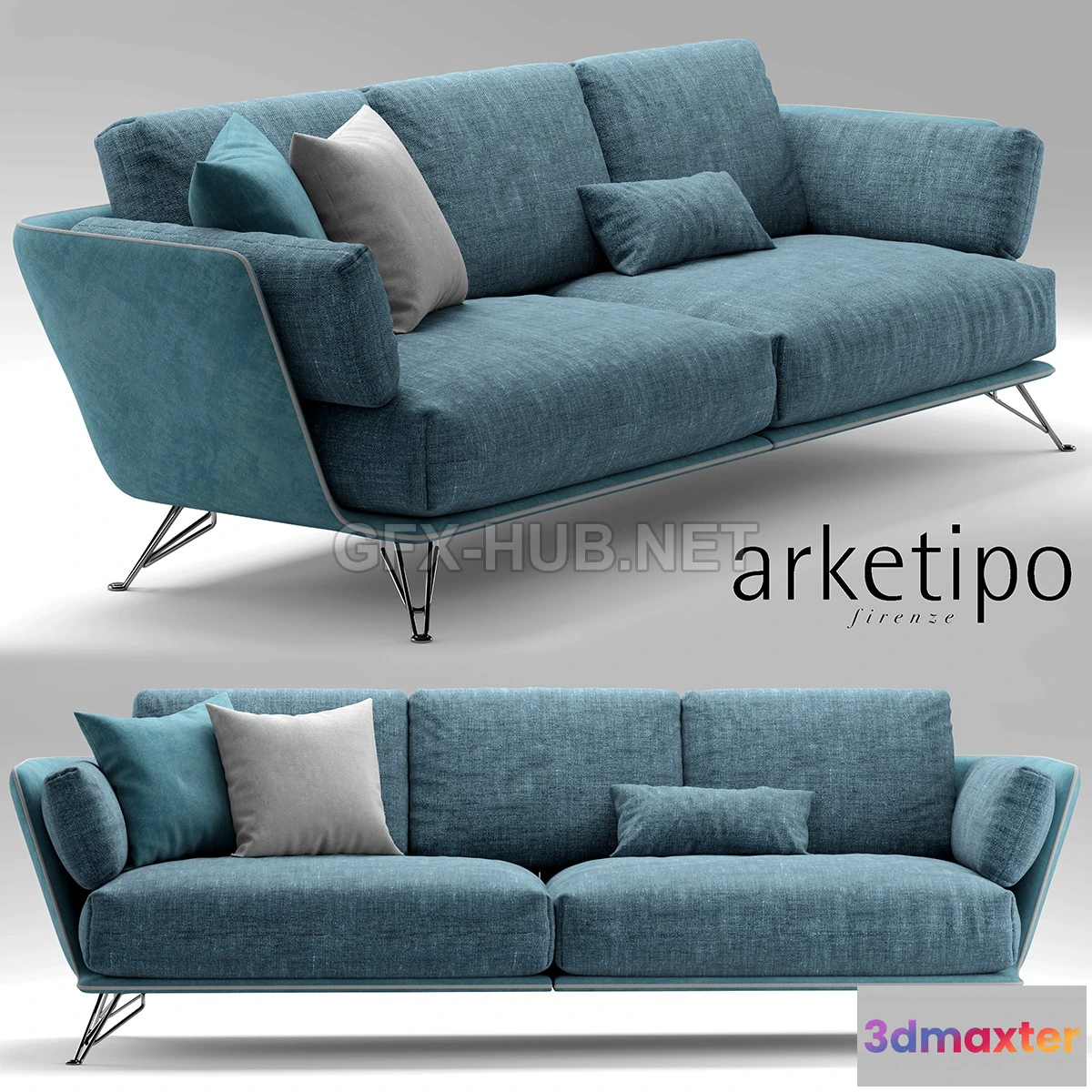 1197414 - FURNITURE 3D MODELS - Arketipo Morrison sofa