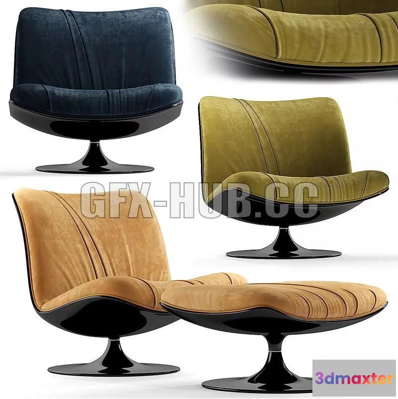 1197438 - FURNITURE 3D MODELS - Armchair Baxter Marilyn