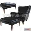1197440 - FURNITURE 3D MODELS - Armchair Footstool V11