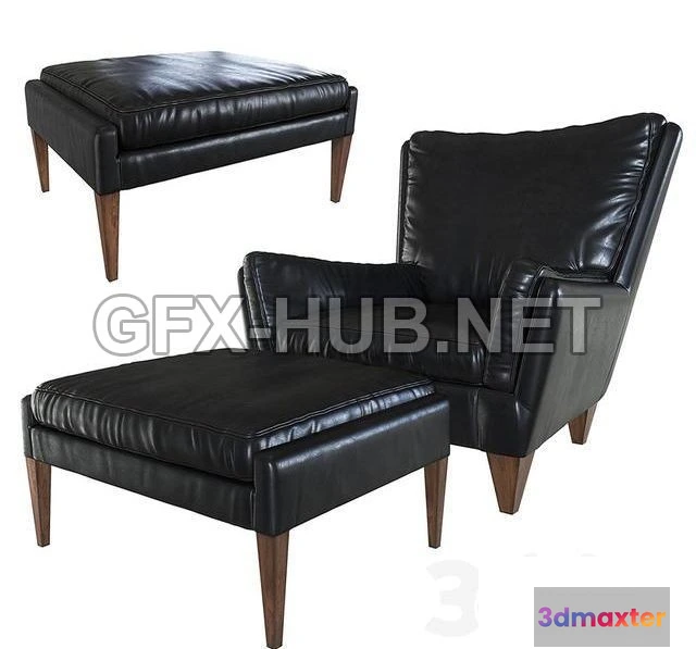 1197440 - FURNITURE 3D MODELS - Armchair Footstool V11