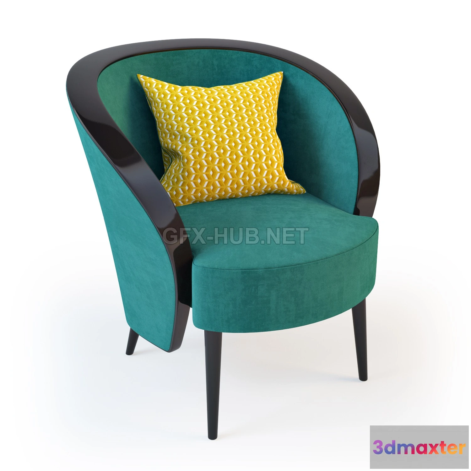 1197462 - FURNITURE 3D MODELS - Armchair Muranti EMERALD