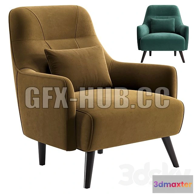 1197478 - FURNITURE 3D MODELS - Armchair Rufus