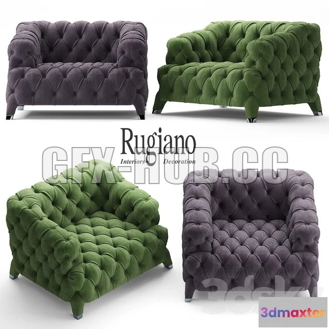 1197480 - FURNITURE 3D MODELS - Armchair rugiano cloud