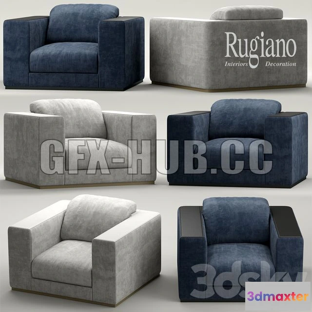 1197482 - FURNITURE 3D MODELS - Armchair Rugiano VOGUE armchair