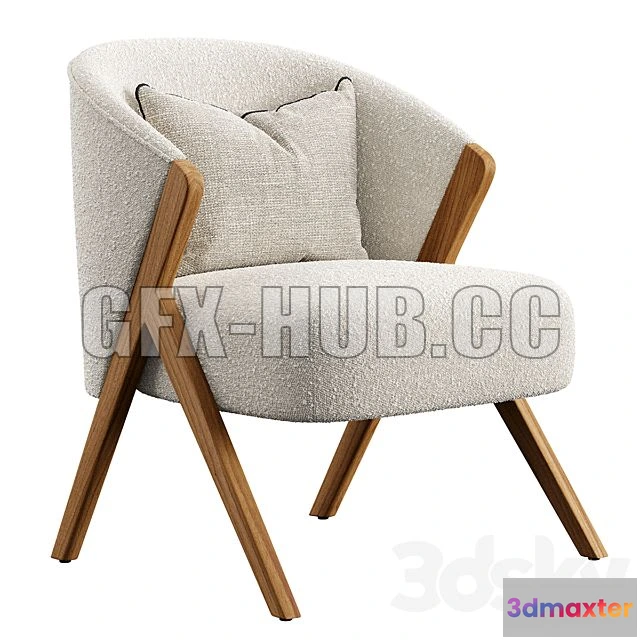 1197496 - FURNITURE 3D MODELS - ARMCHAIR UPHOLSTERED Zara Home