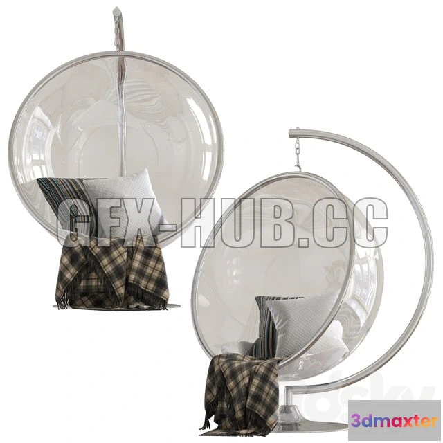 1197514 - FURNITURE 3D MODELS - Aron Living Bubble Chair with Stand