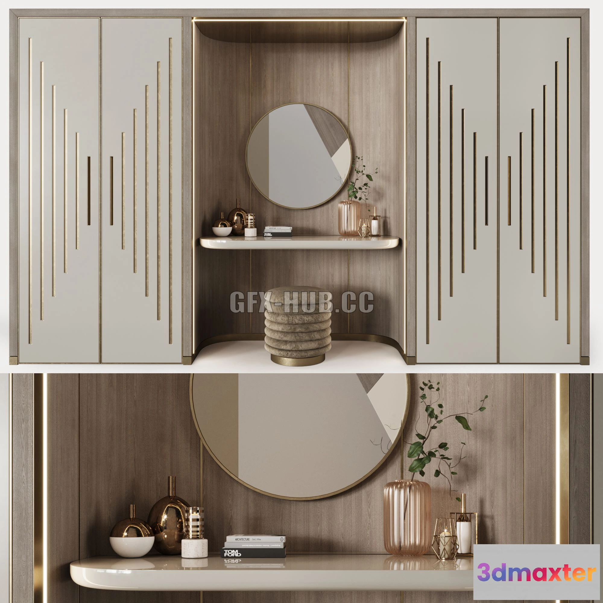 1197520 - FURNITURE 3D MODELS - Art Deco Wardrobes 9