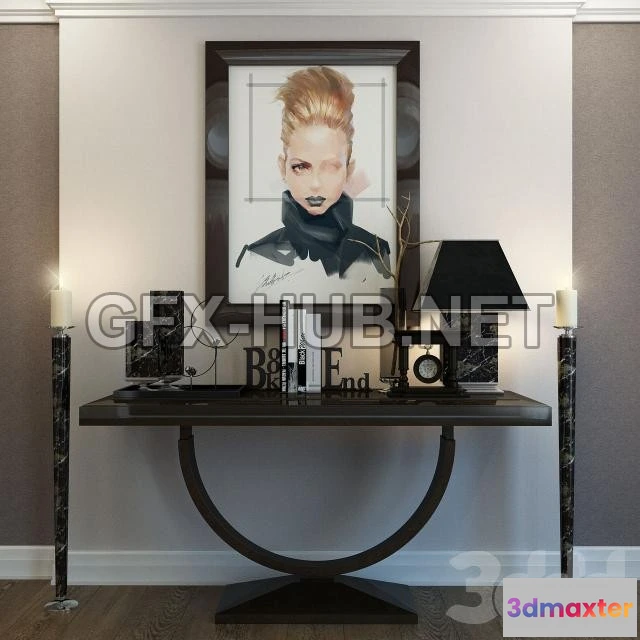 1197522 - FURNITURE 3D MODELS - Art decor decorative set