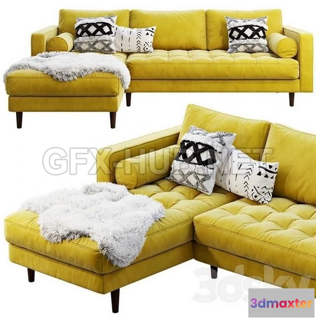1197548 - FURNITURE 3D MODELS - Article Sven Sectional Sofa 01