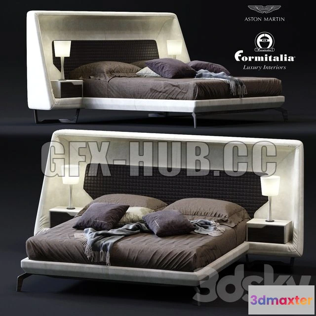 1197576 - FURNITURE 3D MODELS - Aston Martin V146 Bed