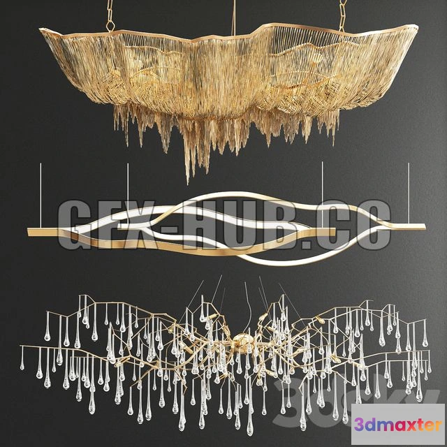 1197592 - FURNITURE 3D MODELS - Atlantis Henge Bijout Chandelier