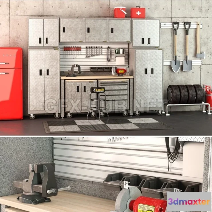 1197618 - FURNITURE 3D MODELS - Auto workshop Gladiator Collection