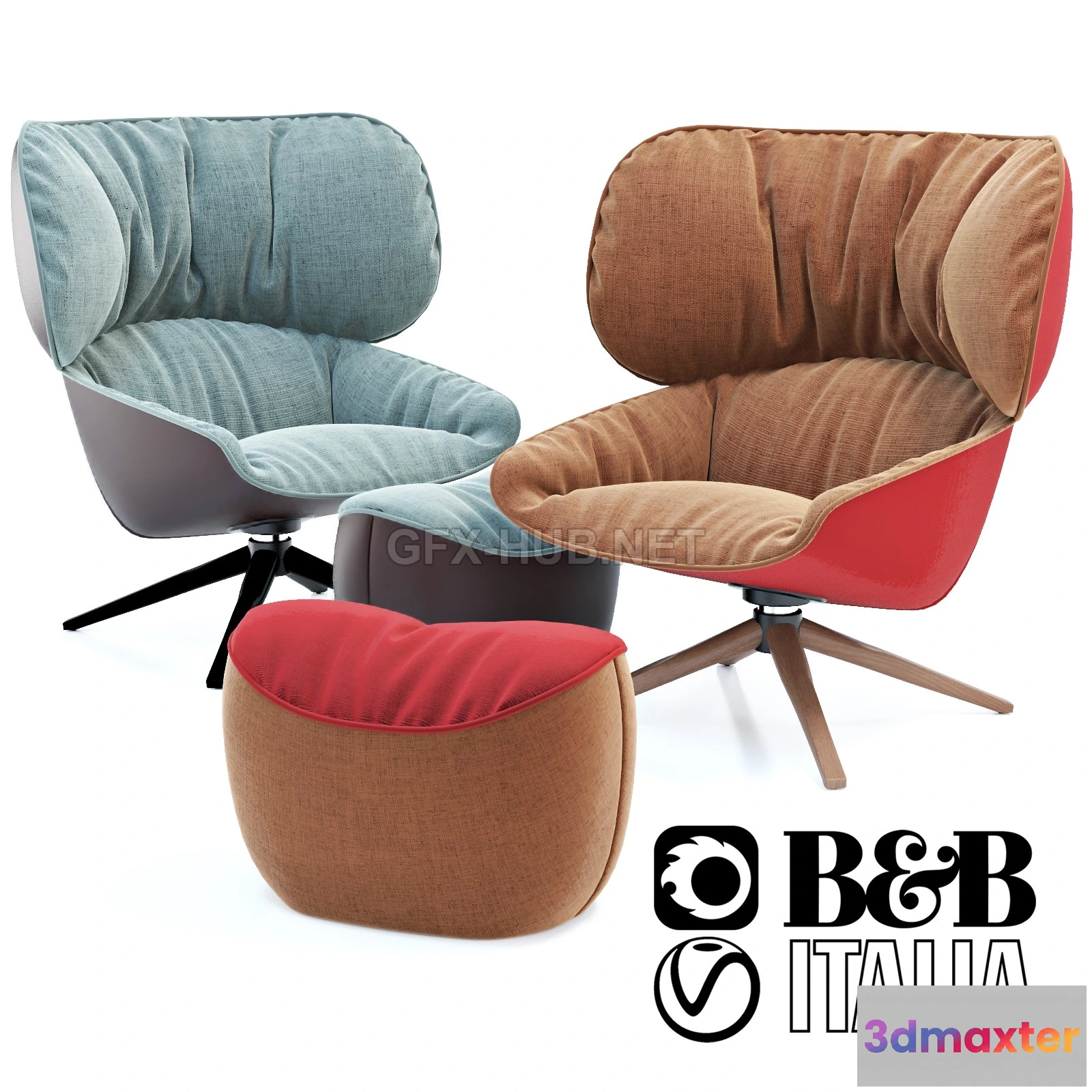 1197660 - FURNITURE 3D MODELS - B&B Italia TABANO