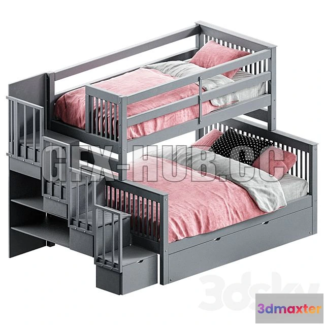 1197670 - FURNITURE 3D MODELS - Baby Bed for Interior