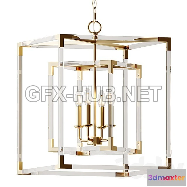 1197724 - FURNITURE 3D MODELS - Ballard Designs Phoebe Acrylic Chandelie