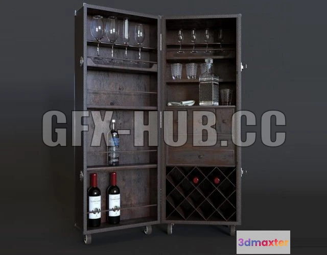 1197740 - FURNITURE 3D MODELS - Bar Cabinet