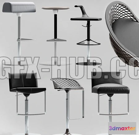 1197748 - FURNITURE 3D MODELS - Bar Chairs