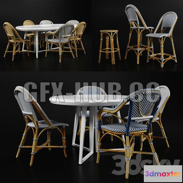 1197752 - FURNITURE 3D MODELS - Bar Counter Dinning Chair and Tables