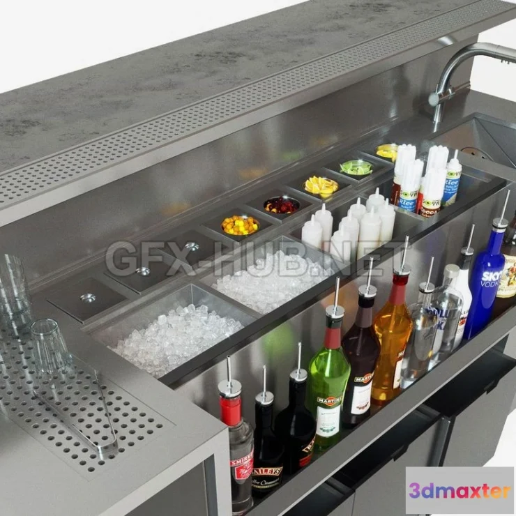 1197756 - FURNITURE 3D MODELS - Bar station