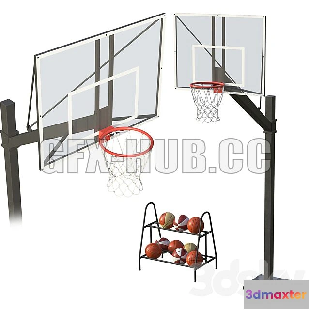 1197796 - FURNITURE 3D MODELS - Basketball Hoop