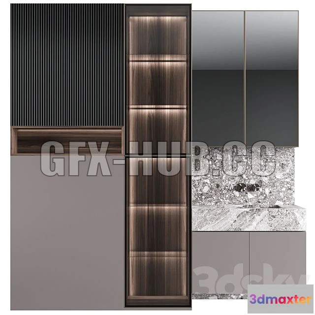 1197822 - FURNITURE 3D MODELS - Bathroom Console N9