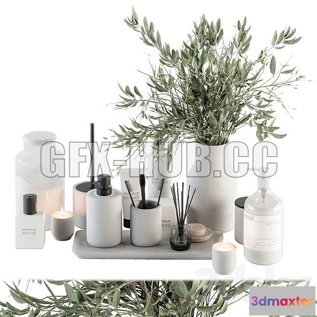 1197826 - FURNITURE 3D MODELS - Bathroom Decor Set 13