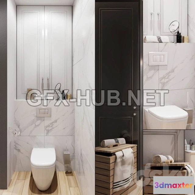 1197840 - FURNITURE 3D MODELS - Bathroom set 1