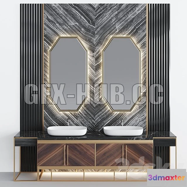 1197848 - FURNITURE 3D MODELS - Bathroom Set BS24