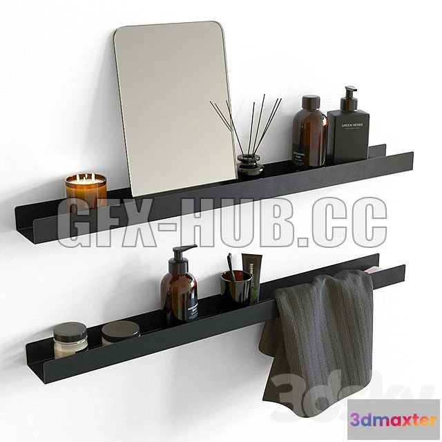 1197854 - FURNITURE 3D MODELS - Bathroom Shelves