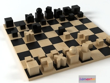 1197856 - FURNITURE 3D MODELS - Bauhaus chess pieces