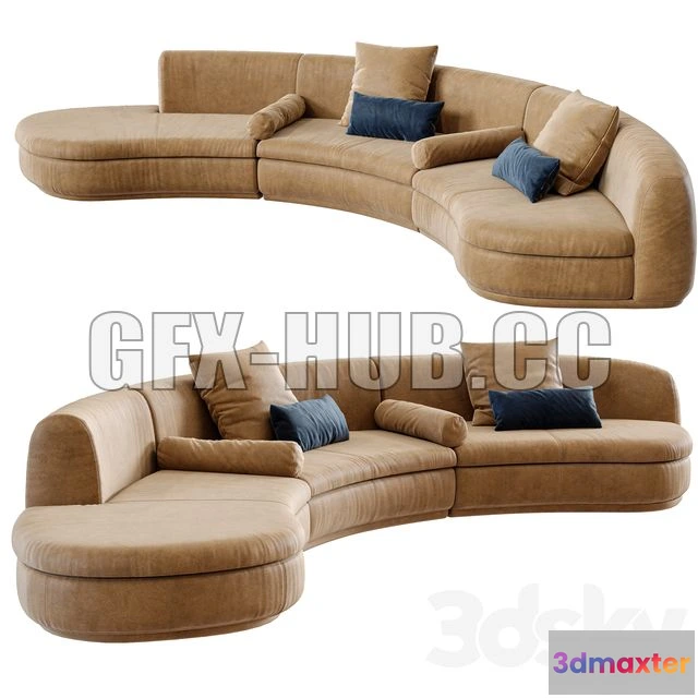 1197882 - FURNITURE 3D MODELS - Baxter Piaf Sofa