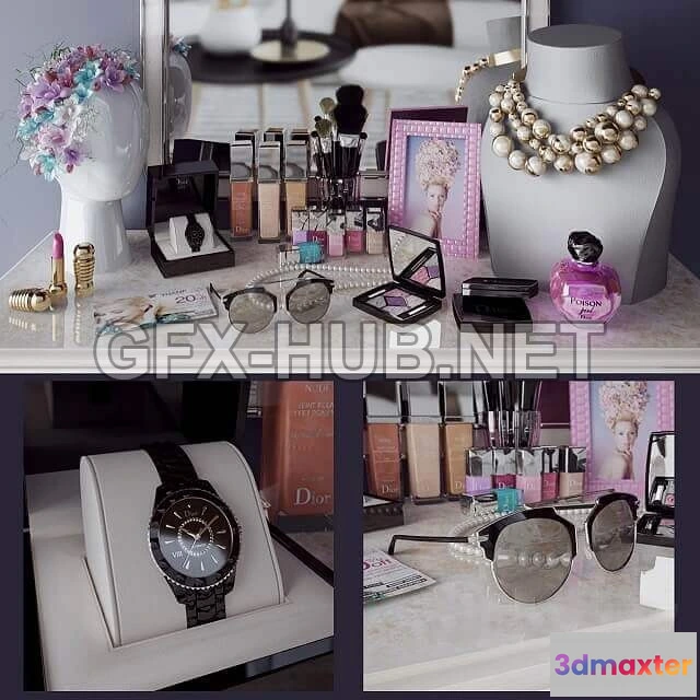 1197922 - FURNITURE 3D MODELS - Beauty Salon Glamorous Set