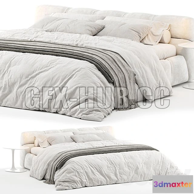 1197942 - FURNITURE 3D MODELS - Bed B&B Italia Tufty