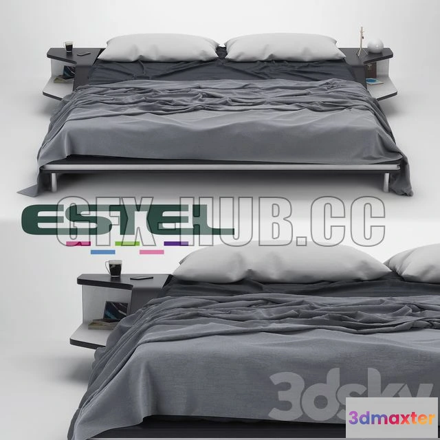 1197964 - FURNITURE 3D MODELS - Bed Estel Ayrton