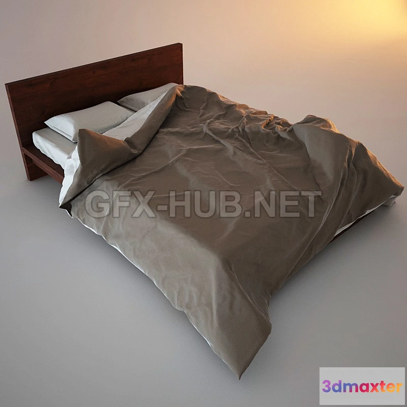 1197984 - FURNITURE 3D MODELS - Bed Malm