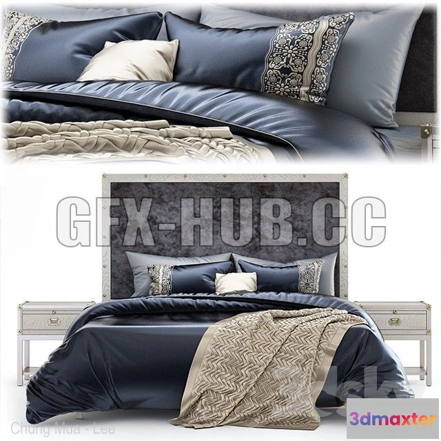 1197990 - FURNITURE 3D MODELS - Bed Michael Amini