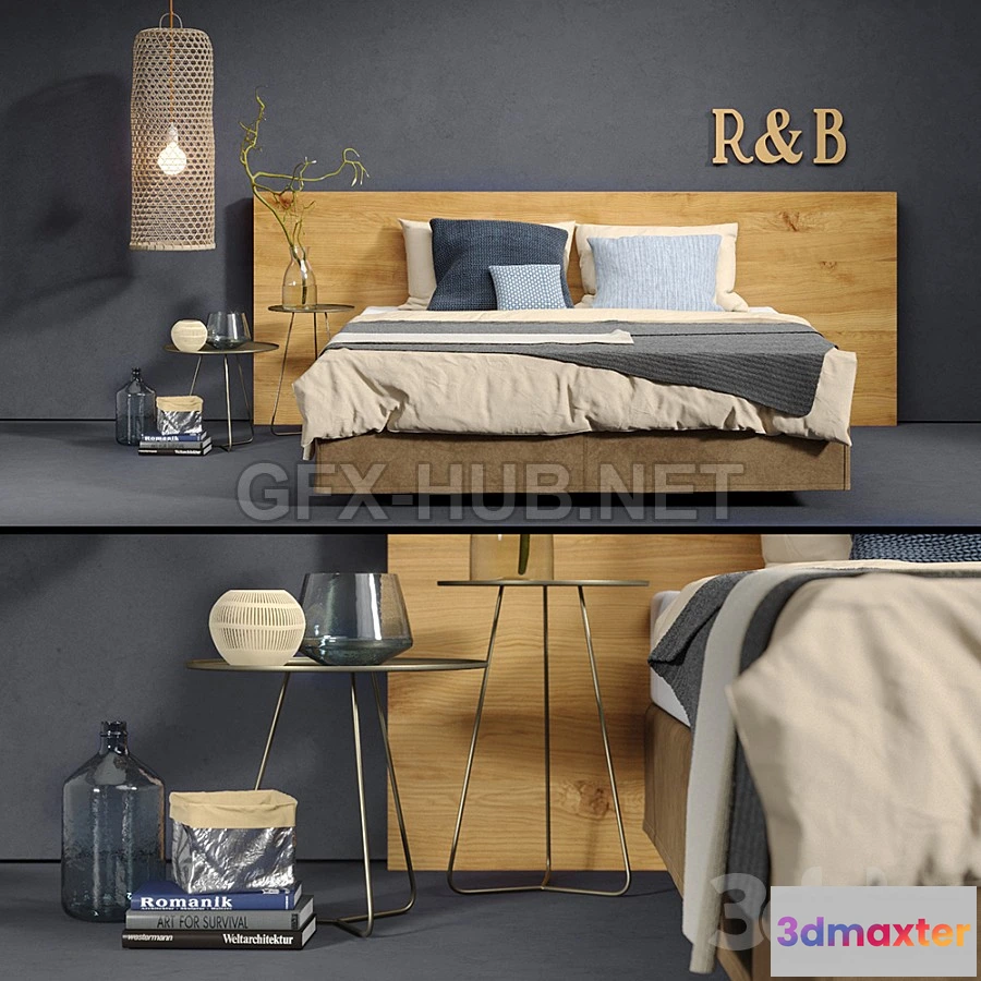 1197996 - FURNITURE 3D MODELS - Bed Moeller Design Forest