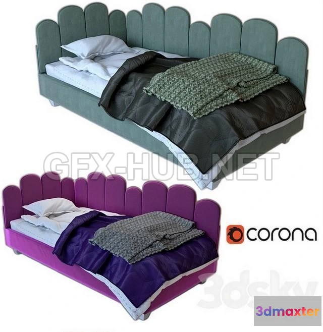 1197998 - FURNITURE 3D MODELS - Bed molly