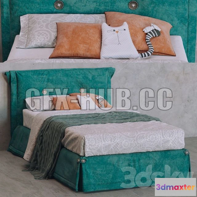 1198010 - FURNITURE 3D MODELS - Bed Tomasella Amami