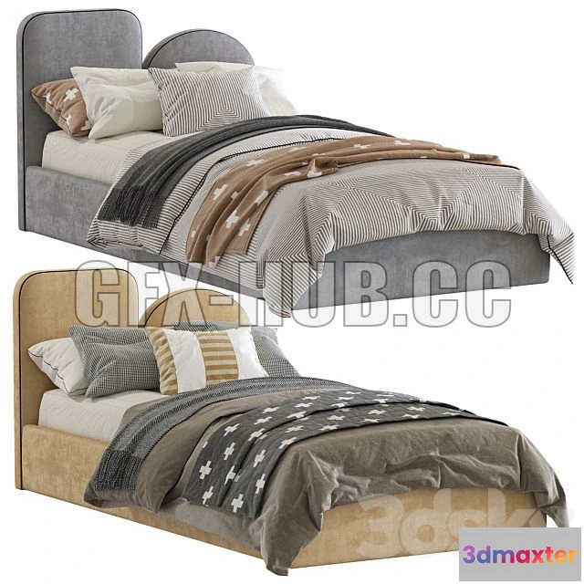 1198012 - FURNITURE 3D MODELS - Bed with a Soft Headboard 9