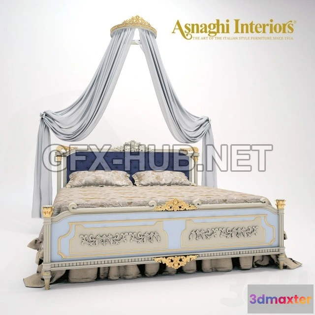 1198026 - FURNITURE 3D MODELS - Bedroom set Asnaghi Interiors