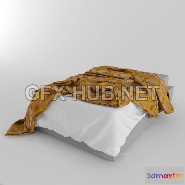 1198036 - FURNITURE 3D MODELS - Bedspread with a pattern