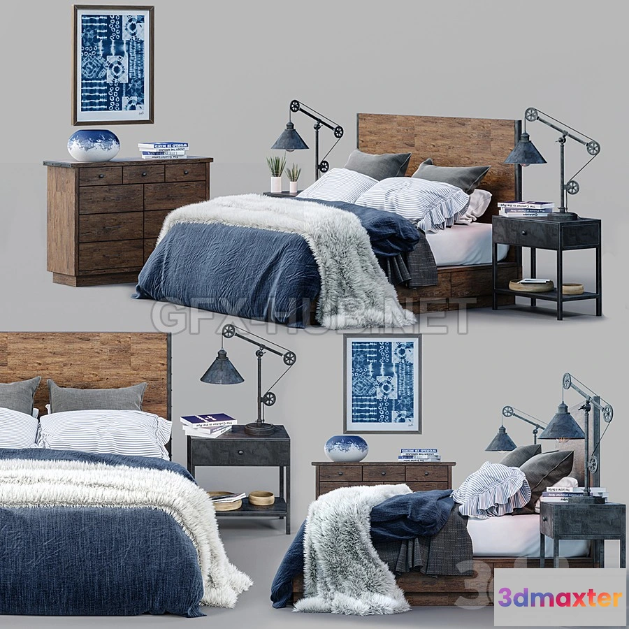 1198102 - FURNITURE 3D MODELS - Big Daddy’s Antiques Bed Set