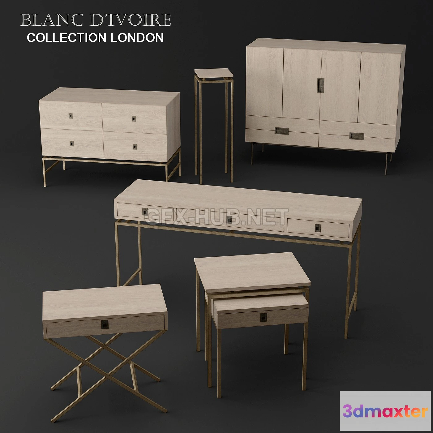 1198156 - FURNITURE 3D MODELS - blancdivoire - LONDON collection